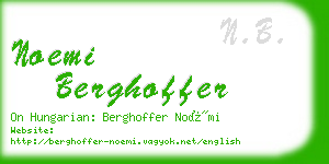 noemi berghoffer business card